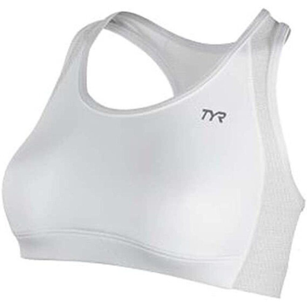 TYR Sport Women's All Elements Sports Bra, White, Size S